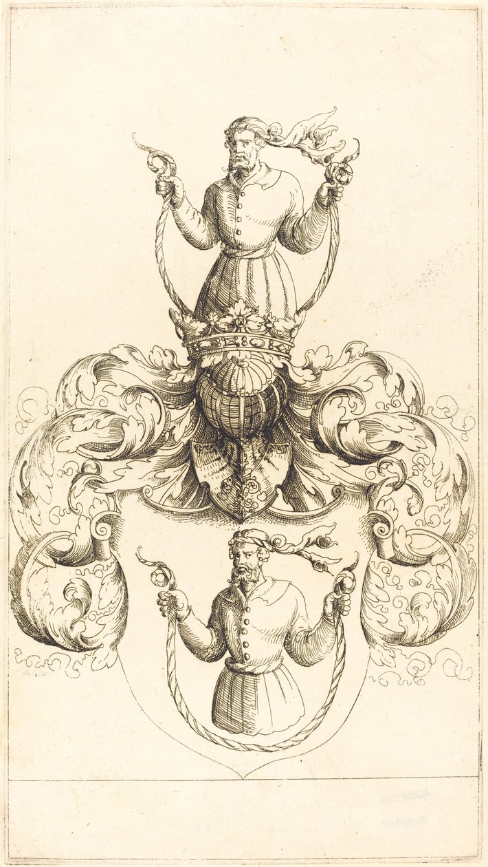 Ismeretlen ember címere. alkotó: Augustin Hirschvogel