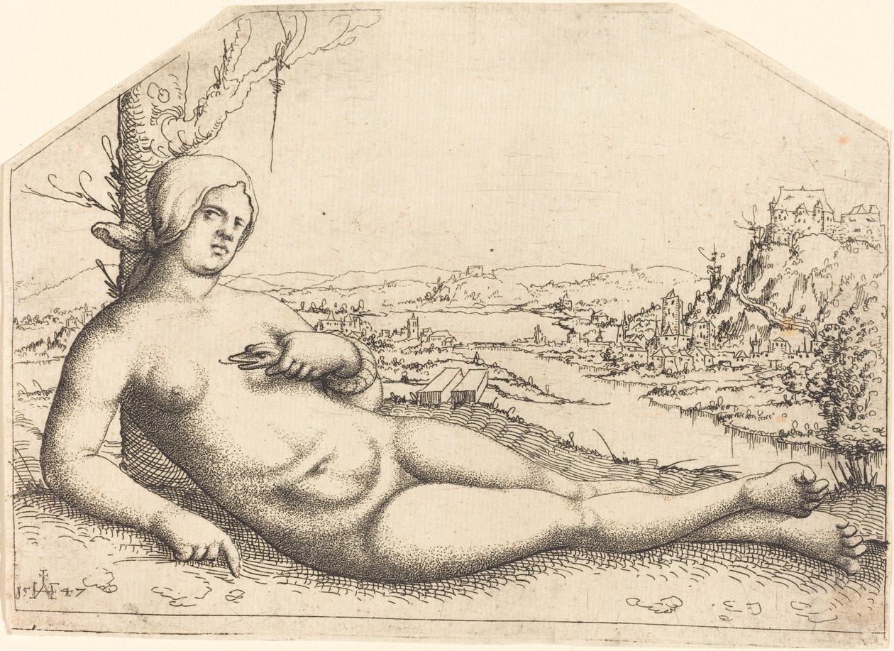 Kleopátra halála, 1547. alkotó: Augustin Hirschvogel