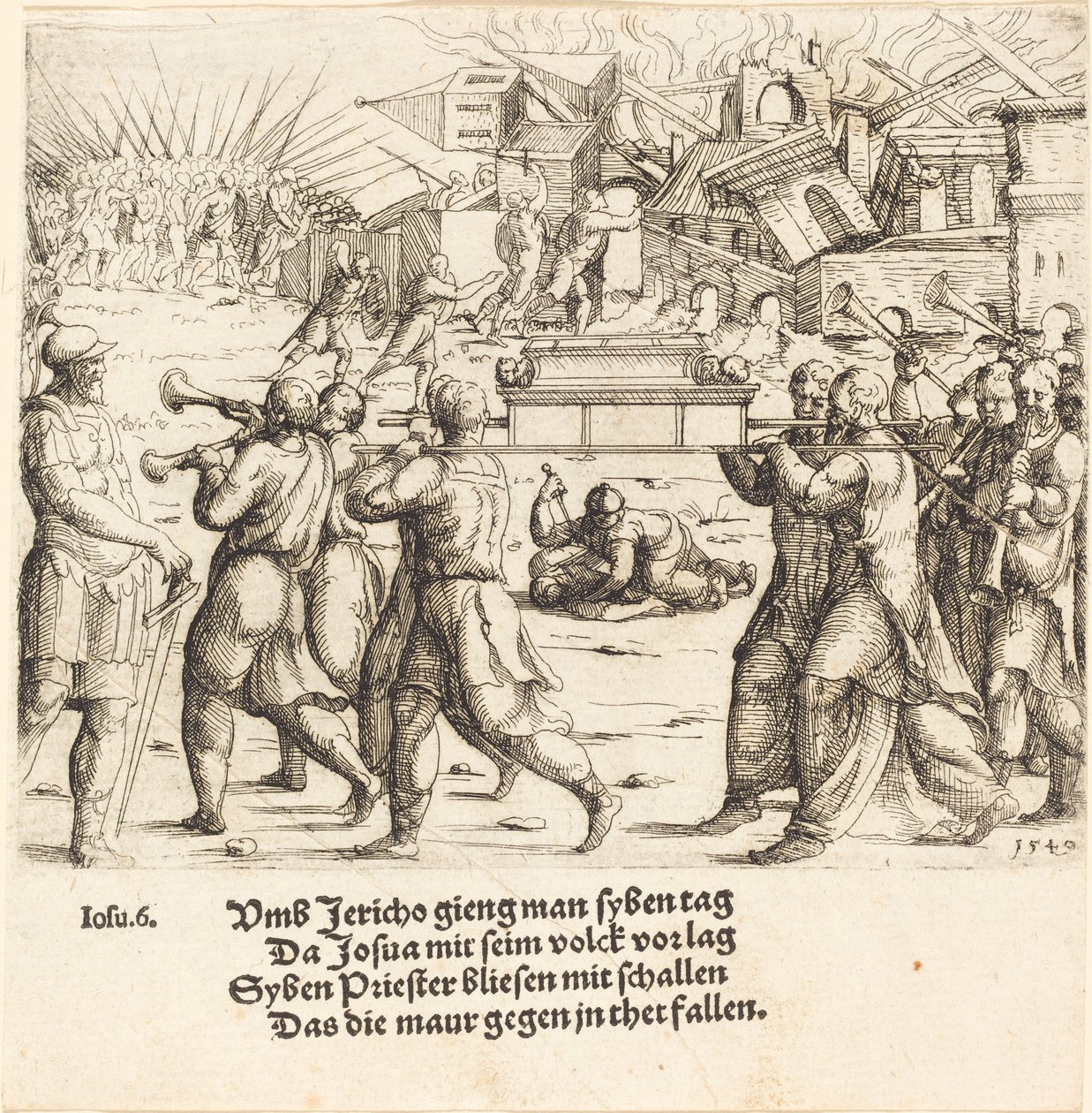 Jerikó bukása alkotó: Augustin Hirschvogel