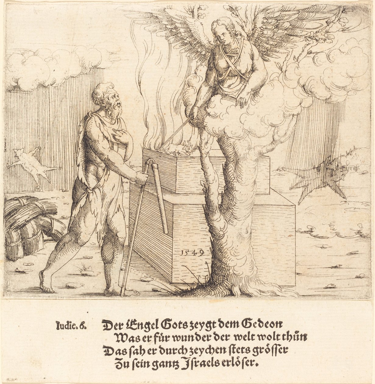 Gedeon áldozata alkotó: Augustin Hirschvogel