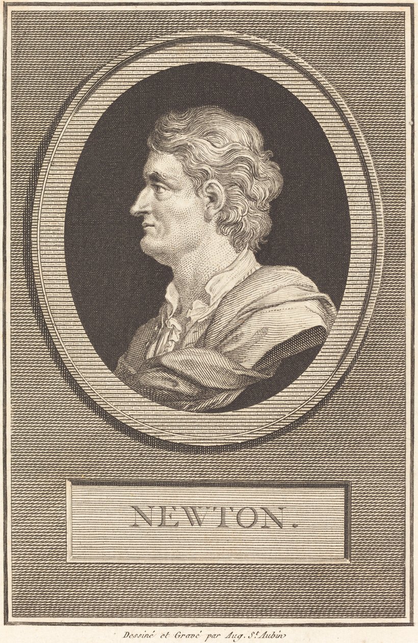 Isaac Newton alkotó: Augustin de Saint Aubin