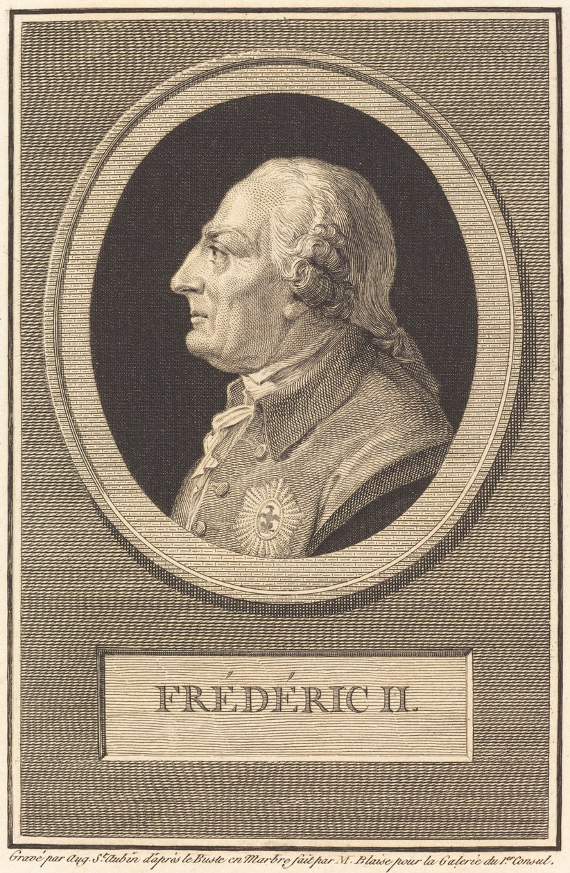 Frigyes II alkotó: Augustin de Saint Aubin after Barthelemy Blaise