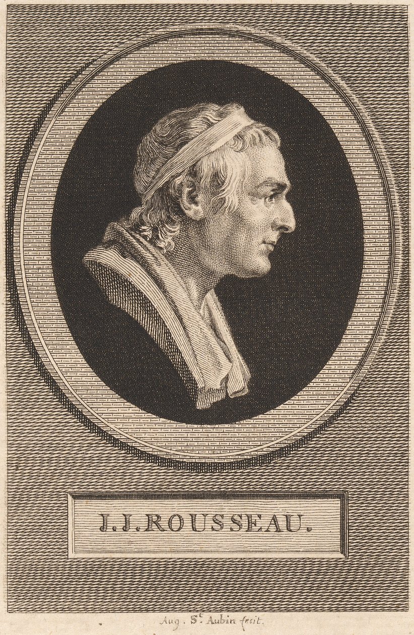 Jean-Jacques Rousseau alkotó: Augustin de Saint Aubin after Jean Antoine Houdon
