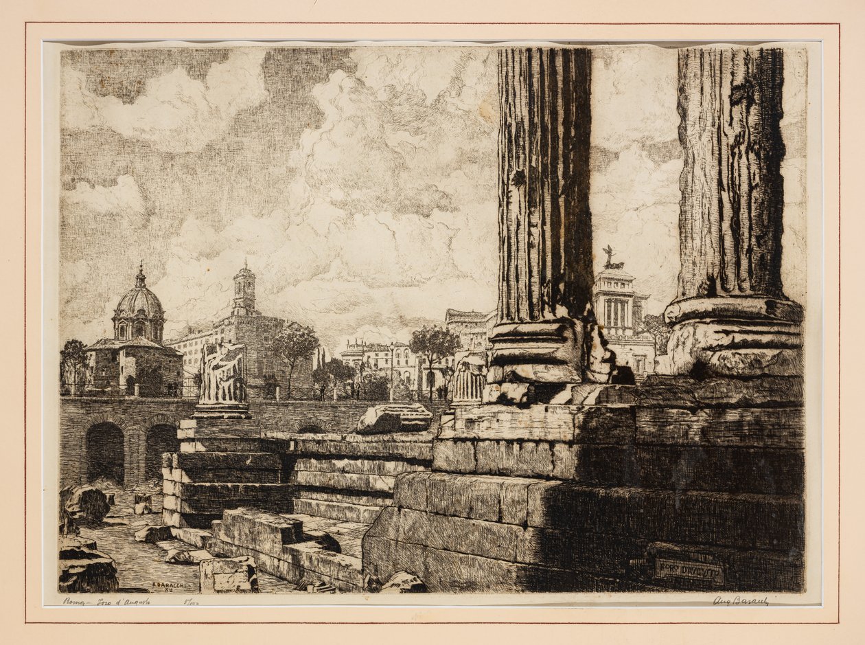 Augustus fóruma (metszet) alkotó: Augusto Baracchi