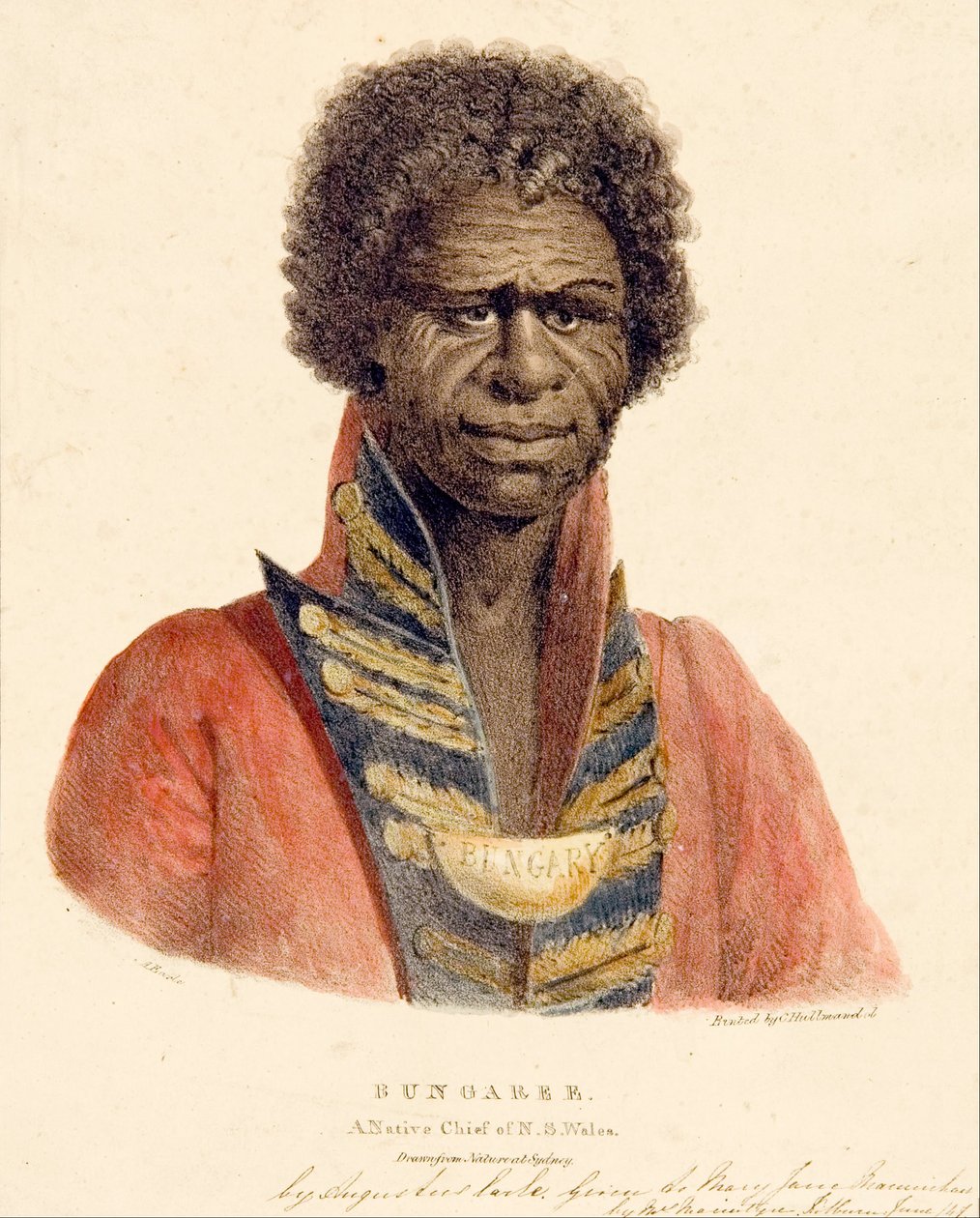 Bungaree N.S. bennszülött főnöke Wales alkotó: Augustus Earle