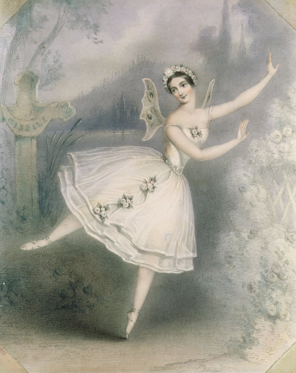 Carlotta Grisi (1819-99) mint Giselle, Párizs, 1841 körül alkotó: Augustus Jules Bouvier