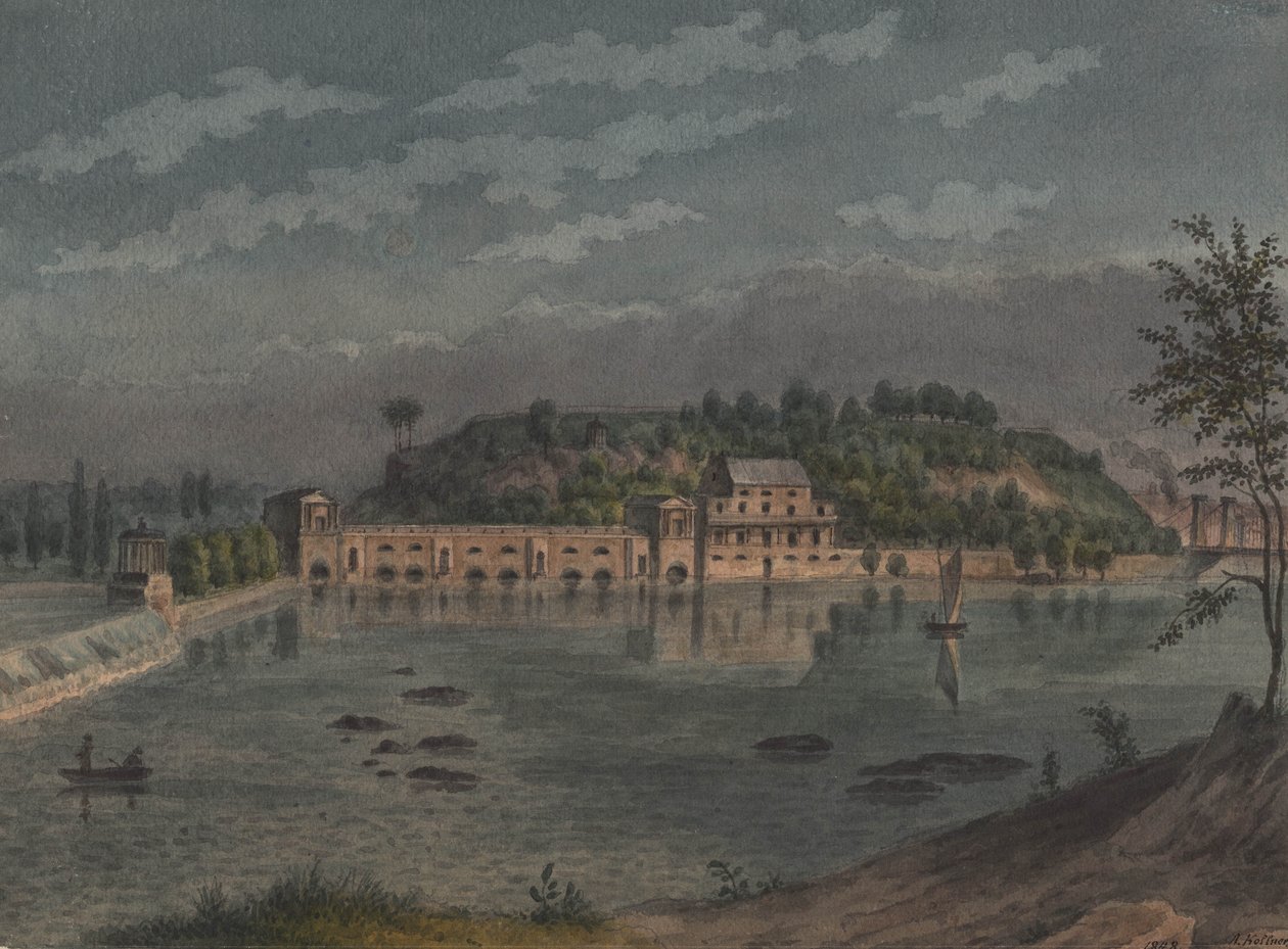 Fairmount Waterworks, Philadelphia, PA, 1848 alkotó: Augustus Kollner