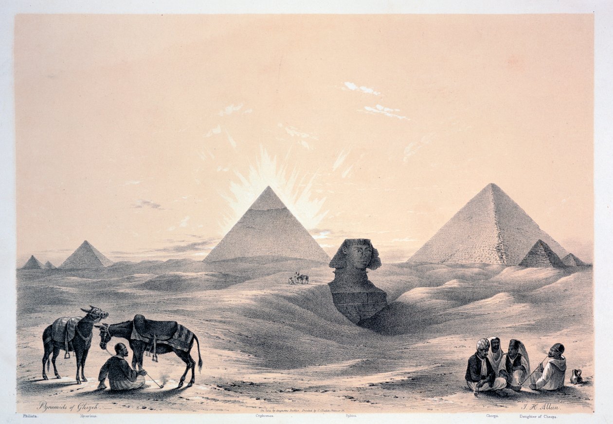 Gízai piramisok, 1843 alkotó: Augustus Butler
