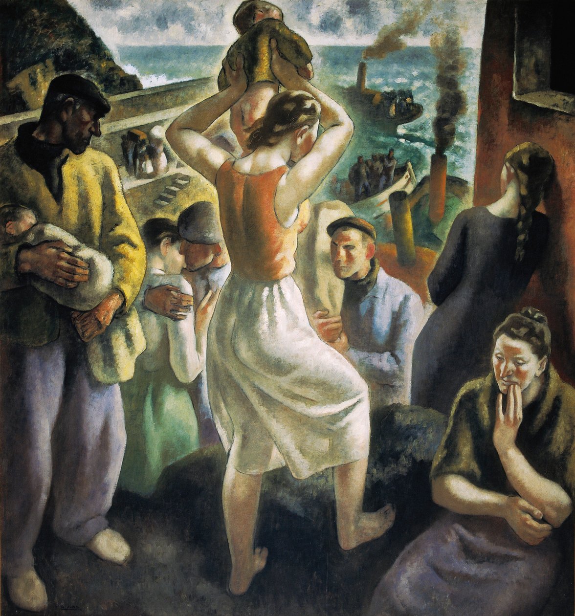 Spanyol polgárháború: „The Exodus” (festmény) alkotó: Aurelio Arteta Errasti