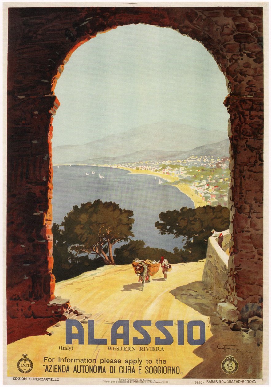 Alassio, 1929 alkotó: Aurelio Craffonara