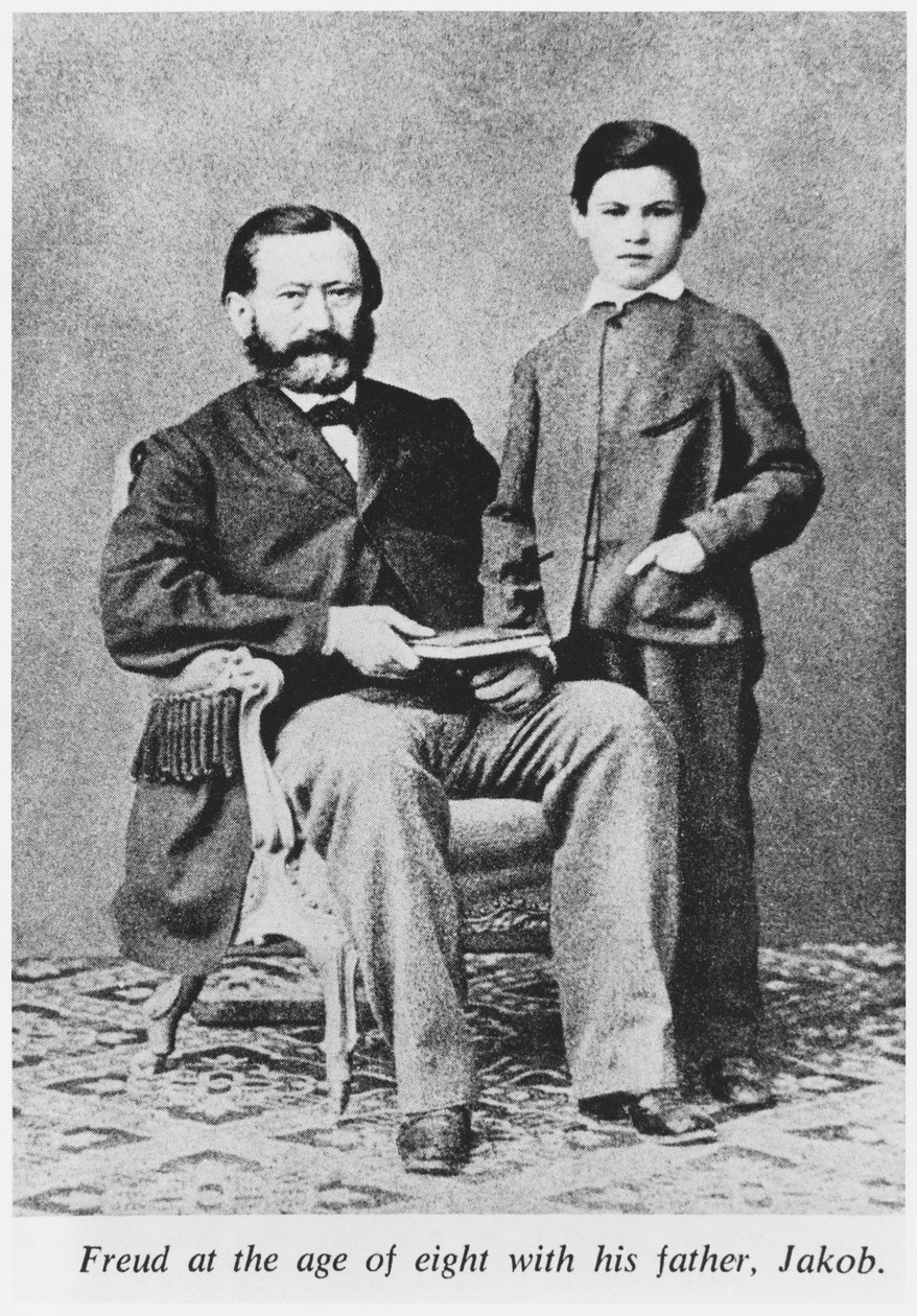 Sigmund Freud (1856-1939) nyolc évesen apjával, Jakobbal, A. Roback és Th. A pszichológia és pszichiátria képtörténetéből. Kierman, New York, Philosophical Library, 1969 alkotó: Austrian Photographer