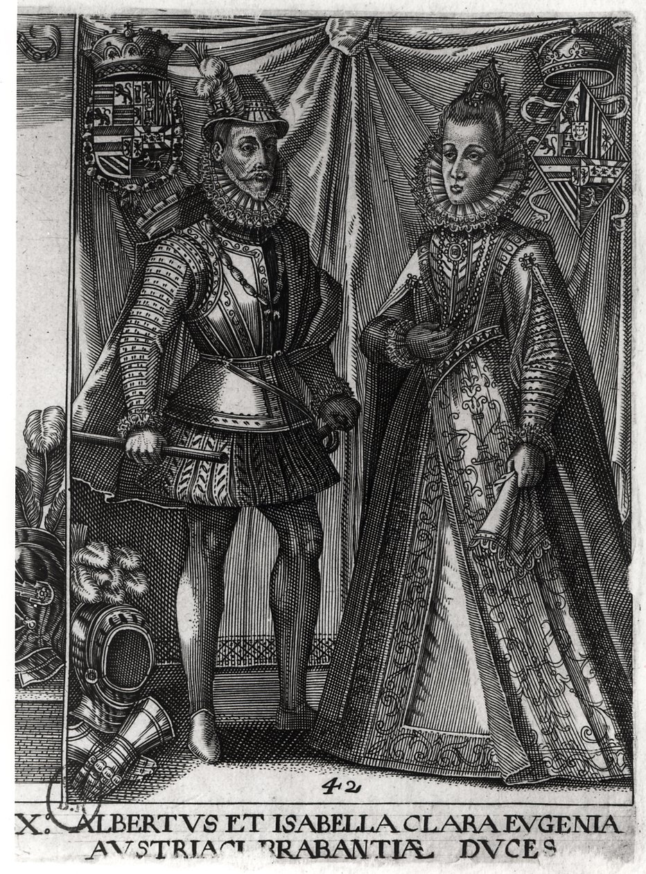 Albert osztrák főherceg (1559-1621) és felesége, Isabella Clara Eugenia (1566-1633) osztrák főhercegnő portréja, 1613 alkotó: Austrian School