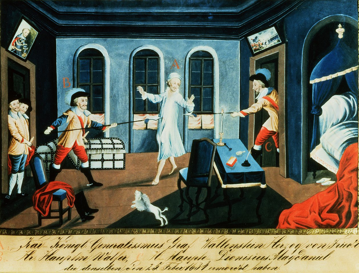 Albrecht von Wallenstein meggyilkolása alkotó: Austrian School