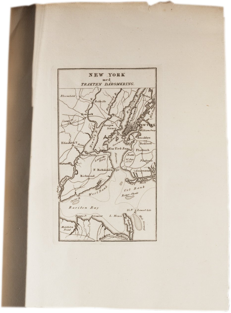 New York térképe, az Egyesült Államok atlaszából, 1824 alkotó: Axel Leonhard Klinckowström