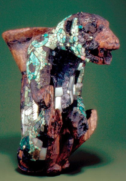 Szárnyas kígyó töredéke (mozaik és fa) alkotó: Aztec