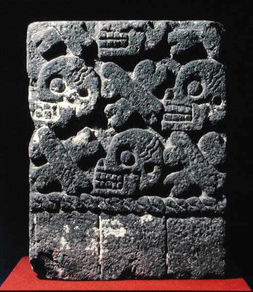 Tzompantli, késő posztklasszikus időszak (1300-1521) (kő) alkotó: Aztec Aztec