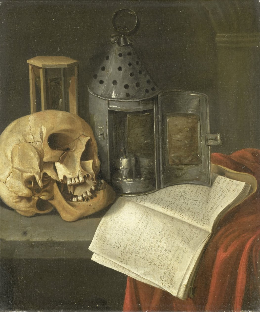 Vanitas csendélet alkotó: B. Schaak