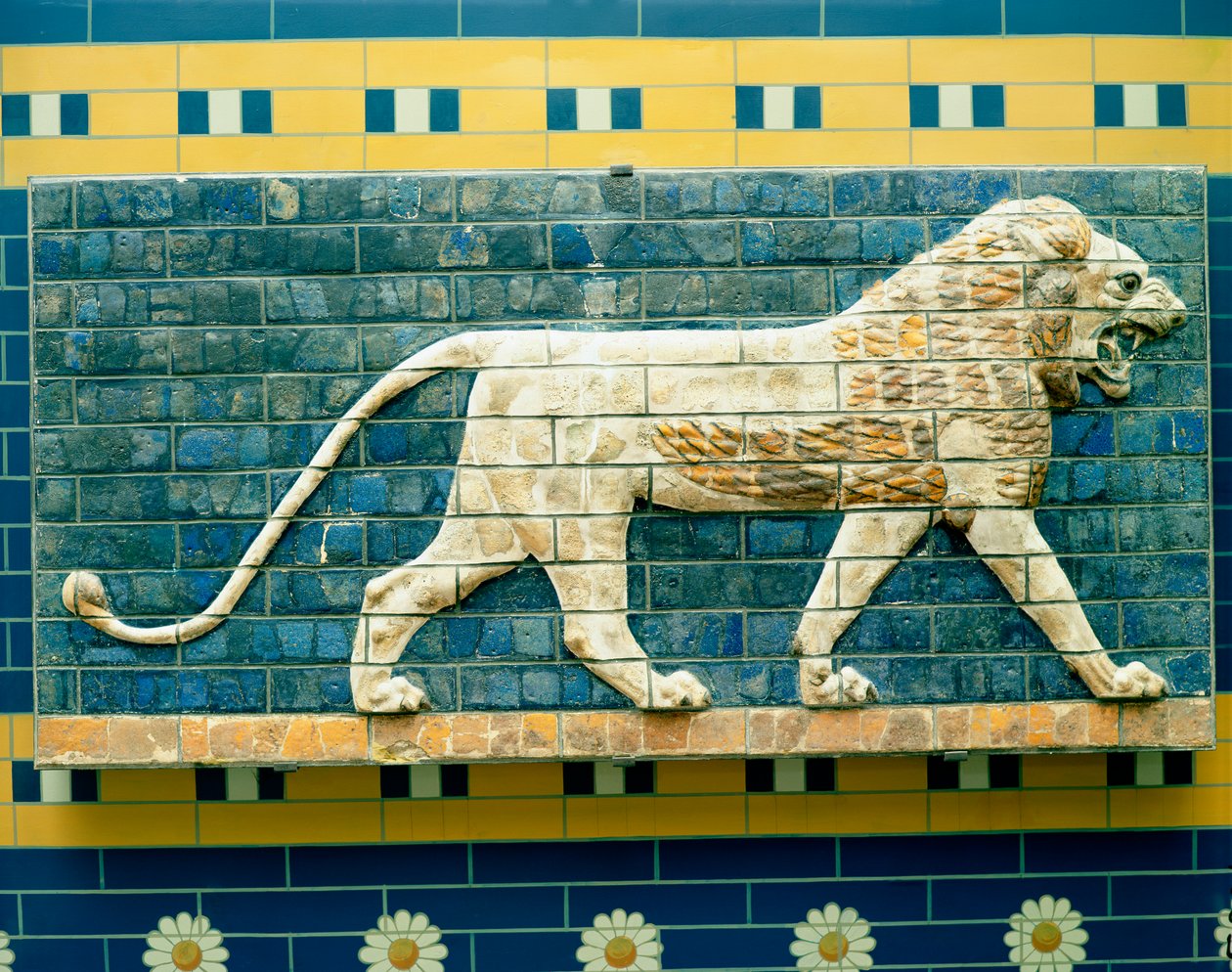 Oroszlán Istárt képviselő Babilonból, ie 625-539 (zománcozott tégla) alkotó: Babylonian