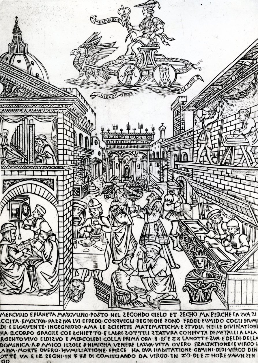 Merkúr, 1464 körül alkotó: Baccio Baldini