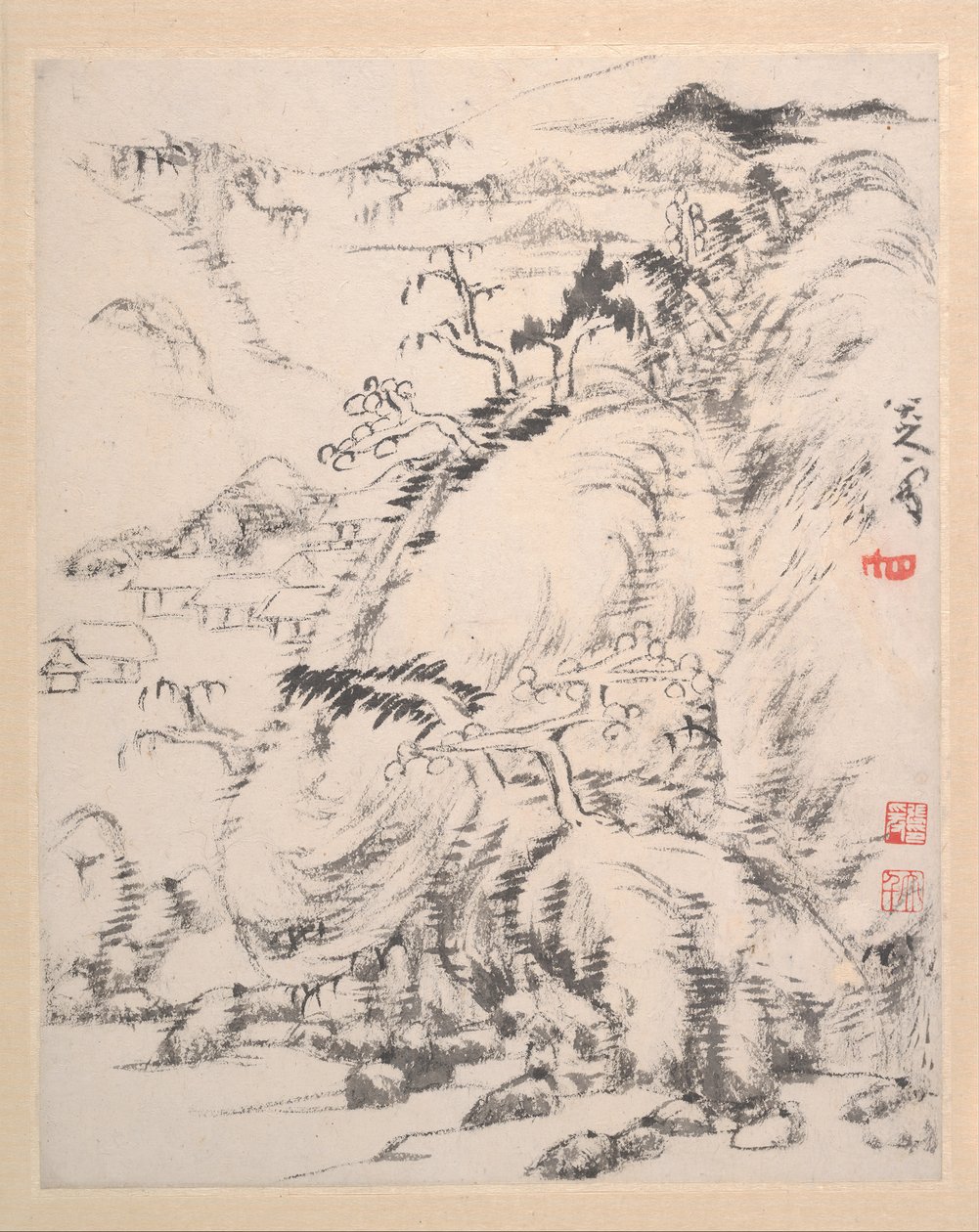 Tájkép album, 1699-ben. alkotó: Bada Shanren