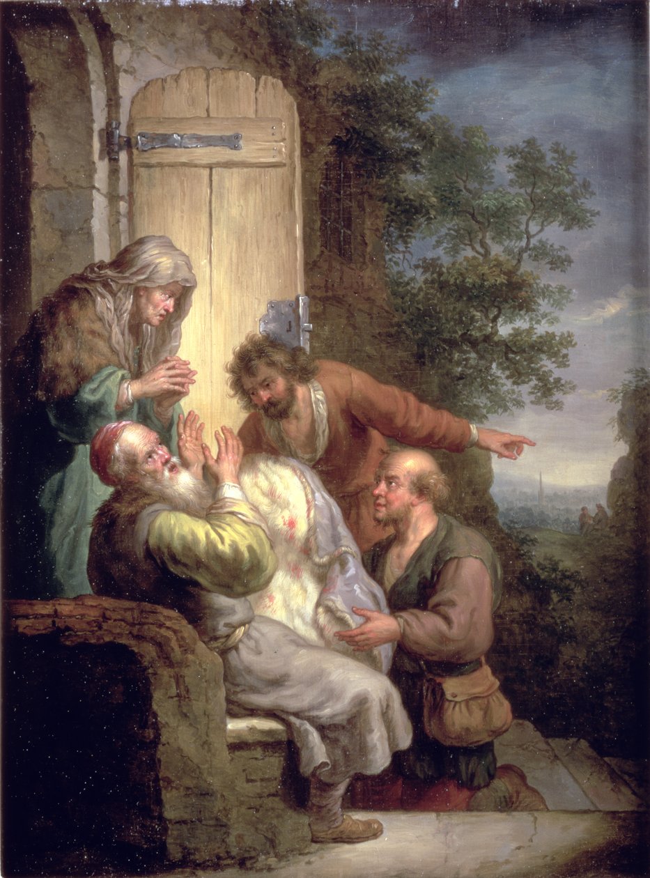 Jákob átadja József kabátját alkotó: Balthasar Beschey