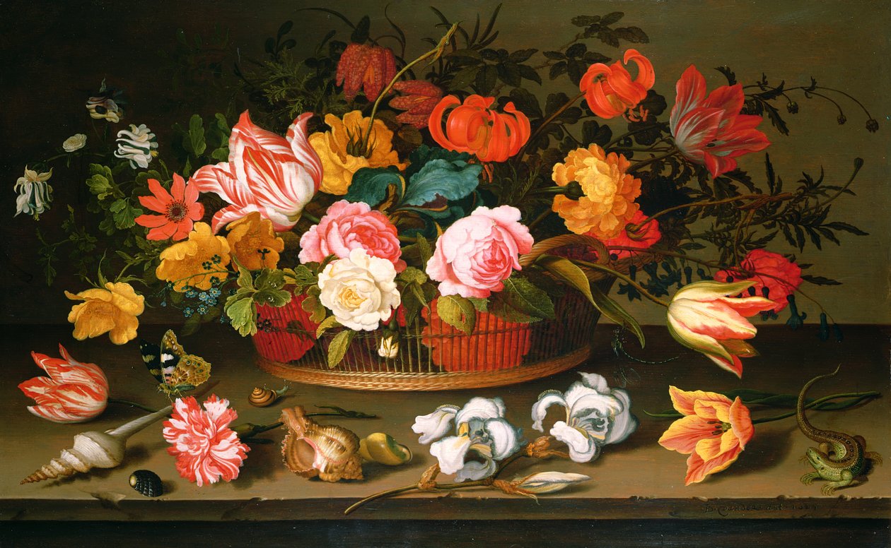 Virágkosár, 1625 alkotó: Balthasar van der Ast
