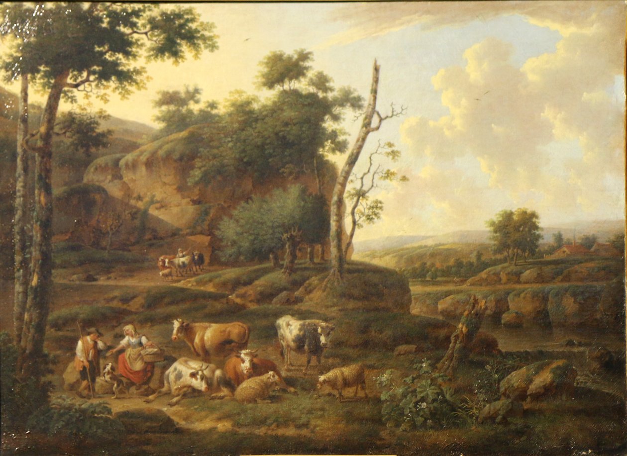 Tájkép figurákkal és állatokkal. alkotó: Balthasar Paul Ommeganck