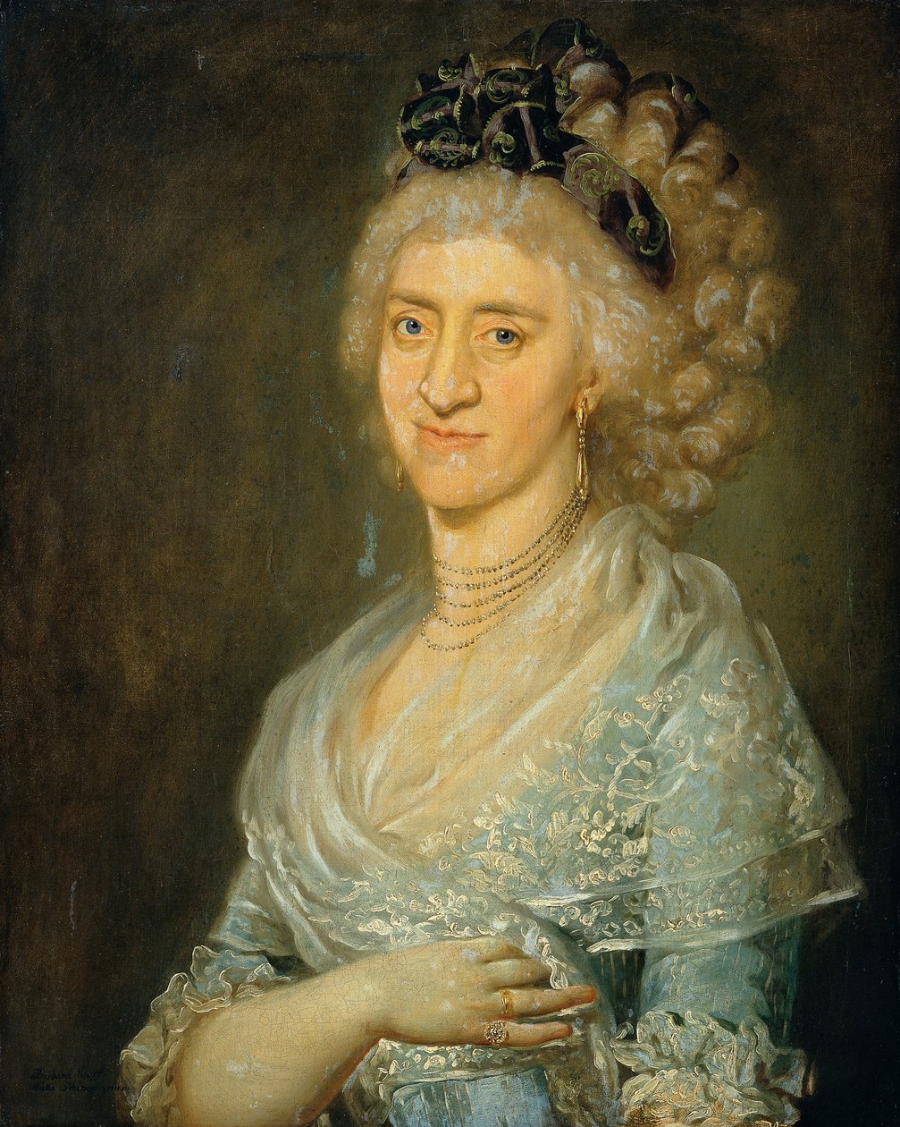 egy hölgy portréja alkotó: Barbara Krafft