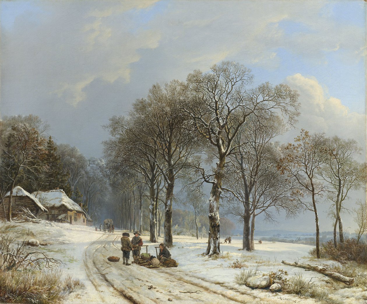 Téli táj, 1835-8 alkotó: Barend Cornelis Koekkoek