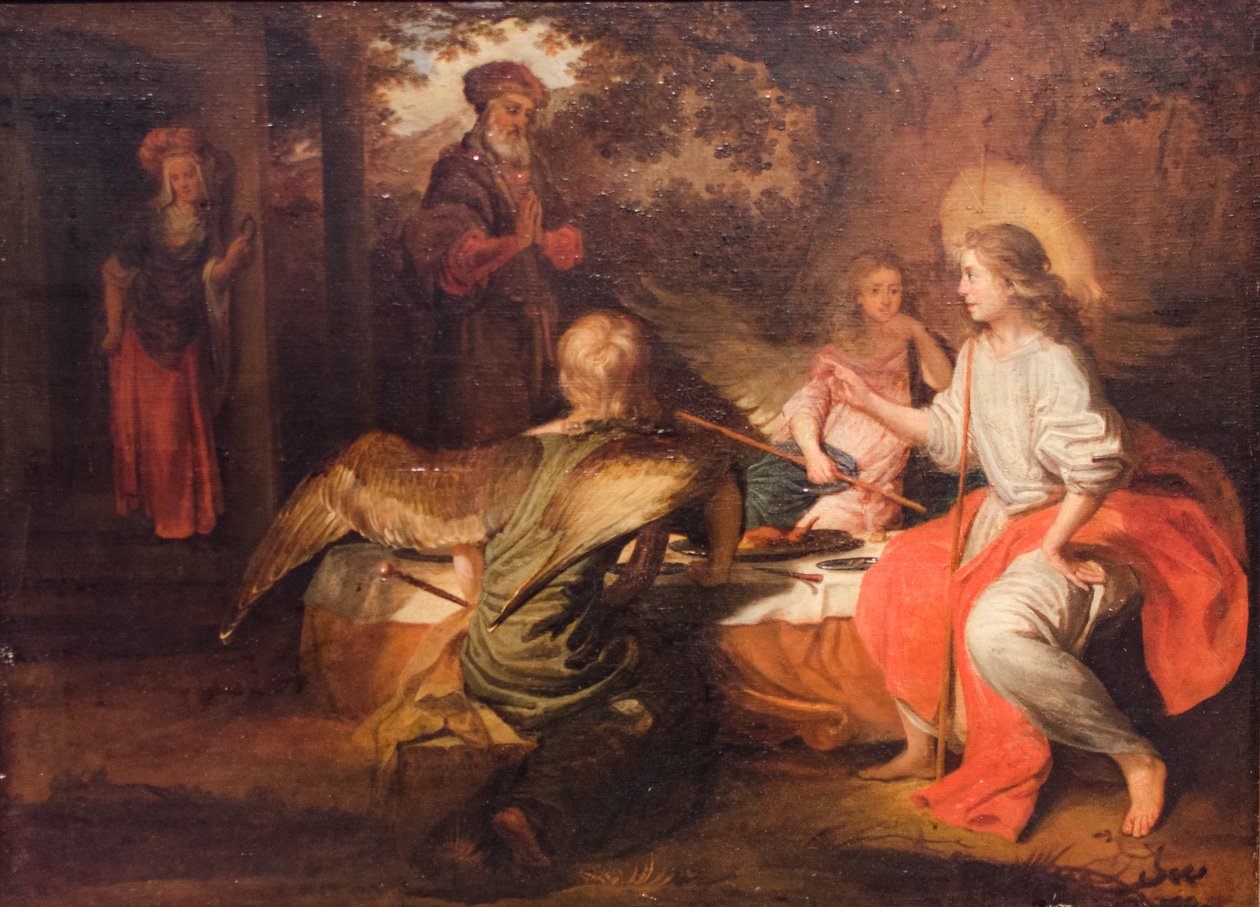 A három angyal Ábrahámnál. alkotó: Barent Fabritius