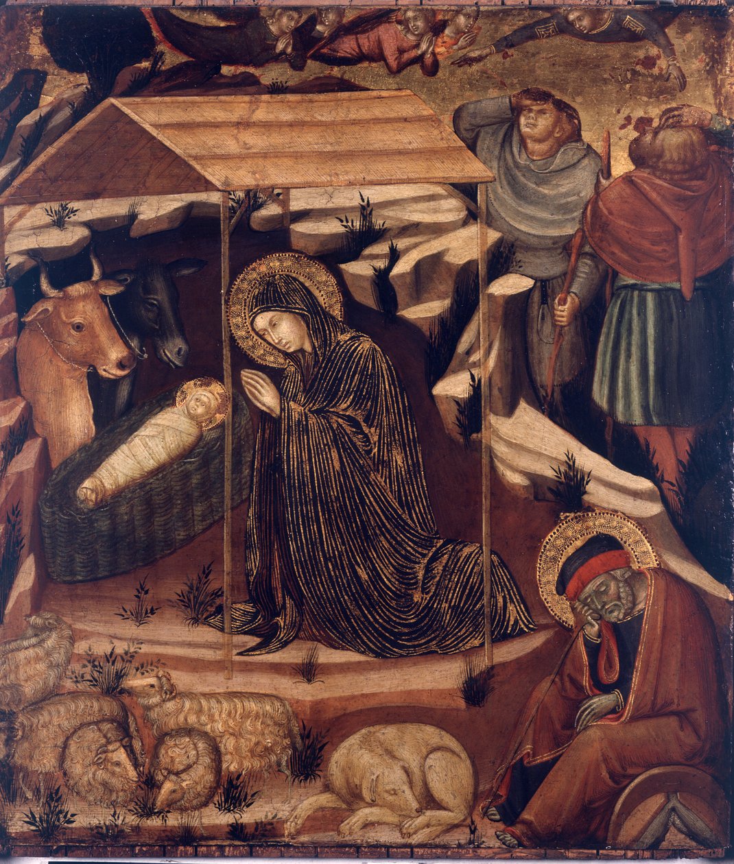 Pásztorok imádása, 1375-79 körül alkotó: Barnaba da Modena