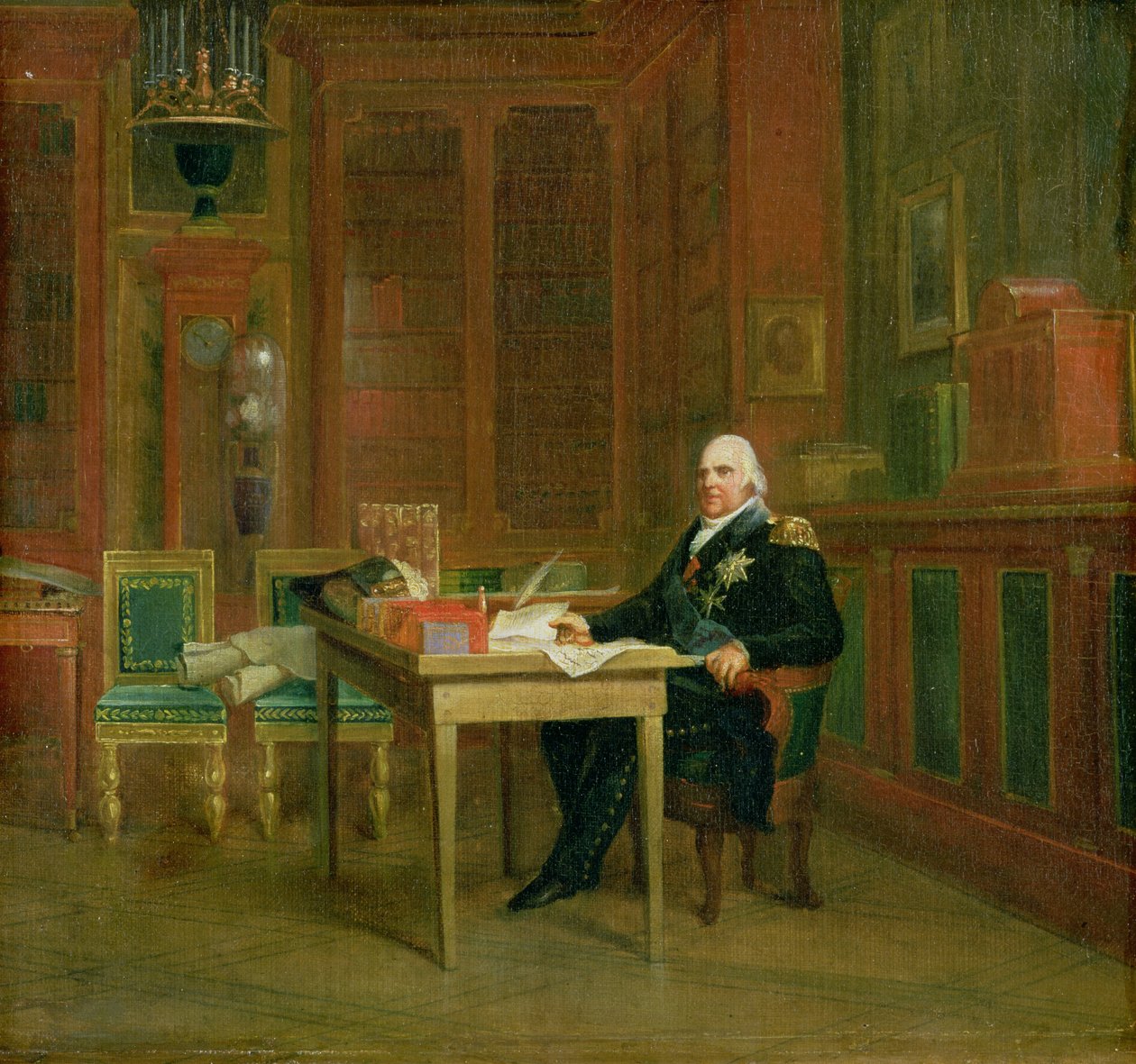 XVIII. Lajos (1755-1824) „Study at the Tuileries” című művében alkotó: Baron François Pascal Simon Gérard