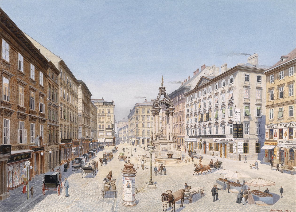 A Hohe Markt Bécsben alkotó: Baron Raimund von Stillfried