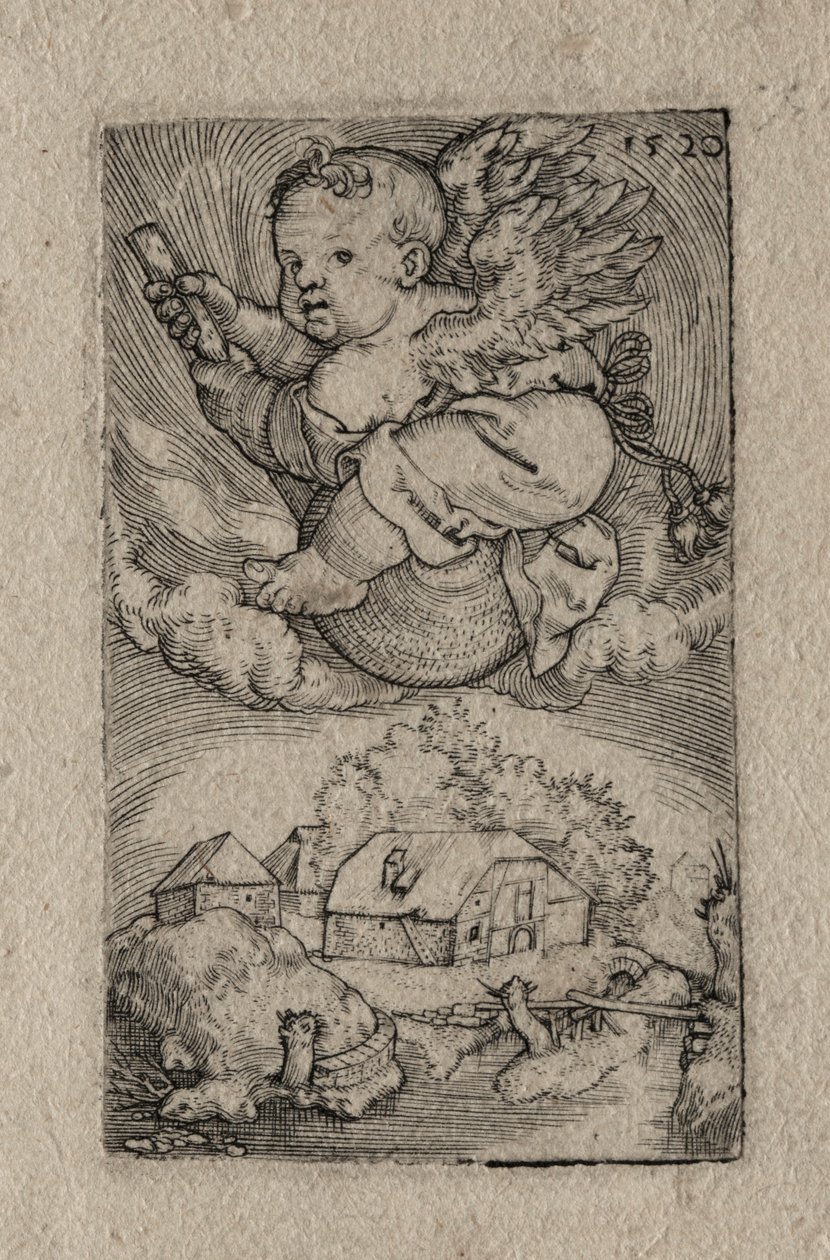 A labdán lovagló zseni, 1520. alkotó: Barthel Beham