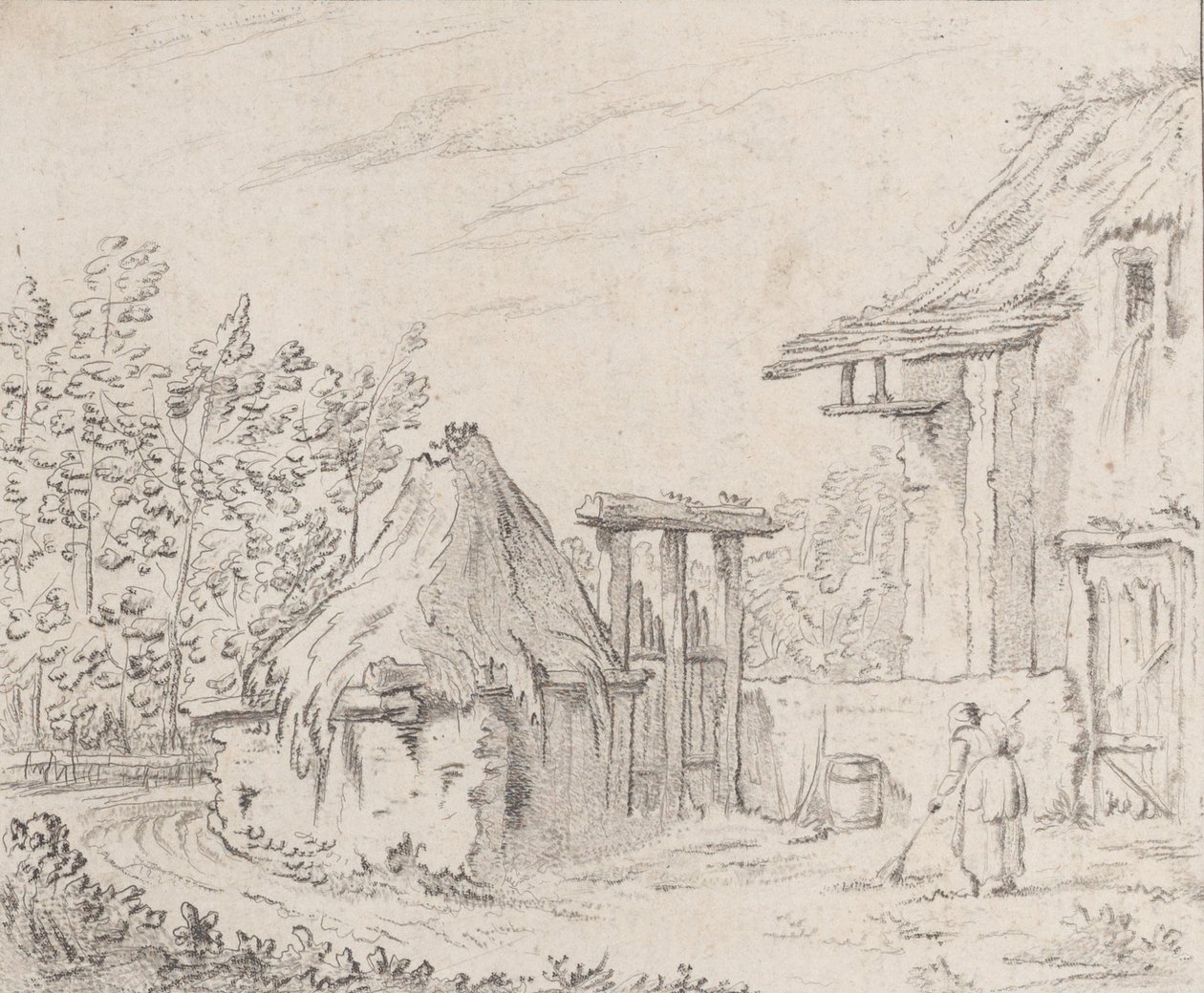 Tanyaudvar, 1758. alkotó: Barthélémy Augustin Blondel d