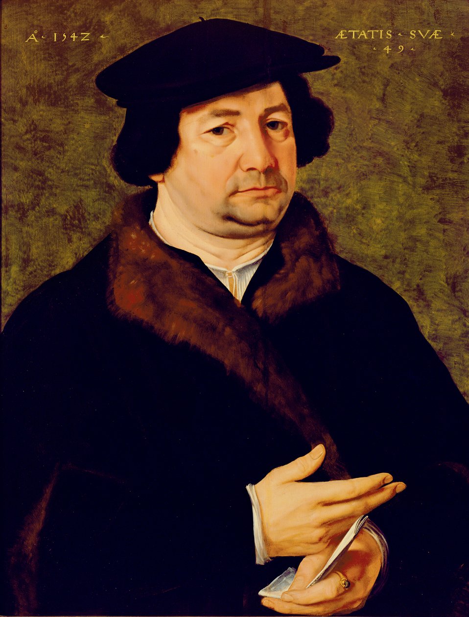 Egy 49 éves férfi portréja, 1542 alkotó: Bartholomaeus Bruyn
