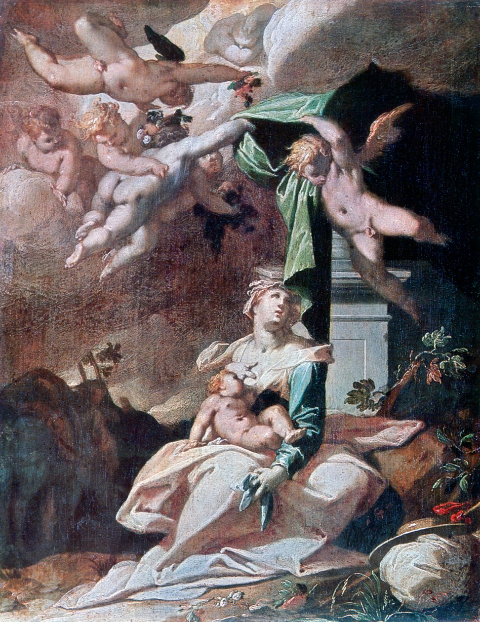 Repülés Egyiptomba, 1566-1611. alkotó: Bartholomaeus Spranger