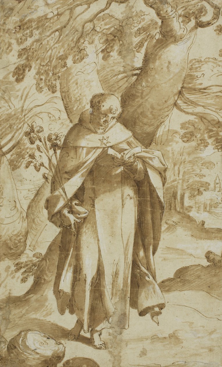 Szent Domonkos olvasmány, 1573 körül alkotó: Bartholomaeus Spranger