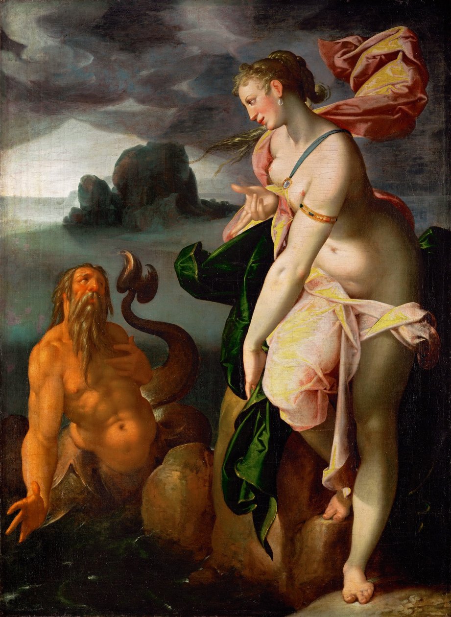 Scylla és Glaucus, 1580-1582 körül alkotó: Bartholomaeus Spranger