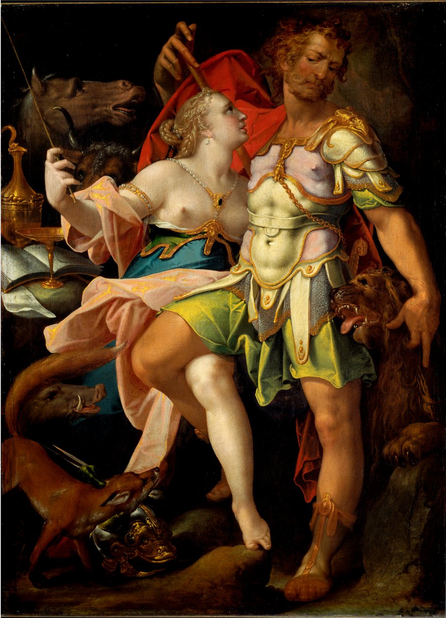 Ulysses és Circe, a varázsló (festmény alkotó: Bartholomaeus Spranger