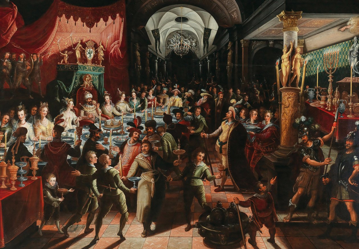 Belsazár ünnepe. alkotó: Bartholomäus Strobel the Younger