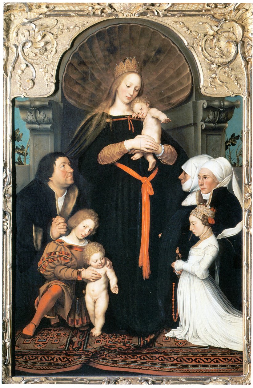 Meyer polgármester Madonna (Darmstadt Madonna) alkotó: Bartholomeaus Sarburgh