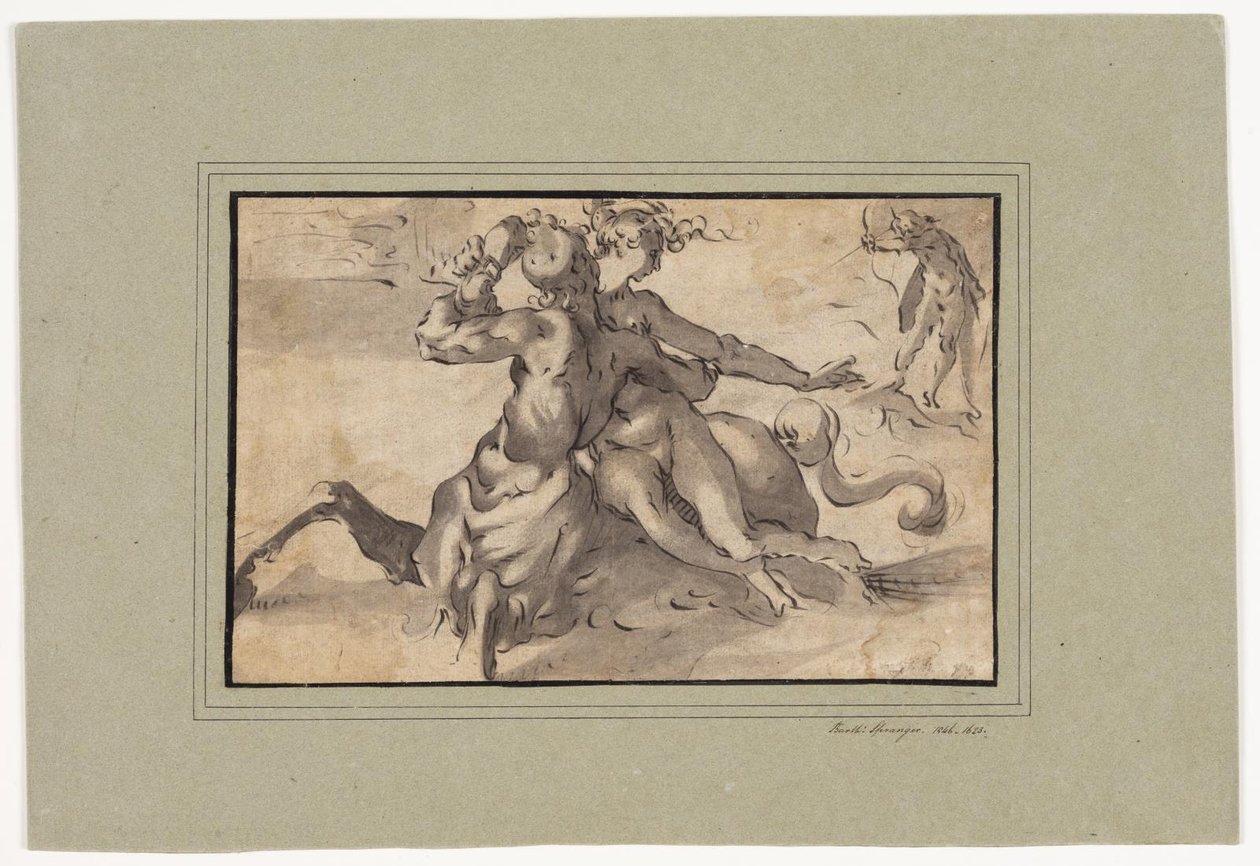 Herkules, Deianira és a Kentaur Nessus alkotó: Bartholomeus Spranger