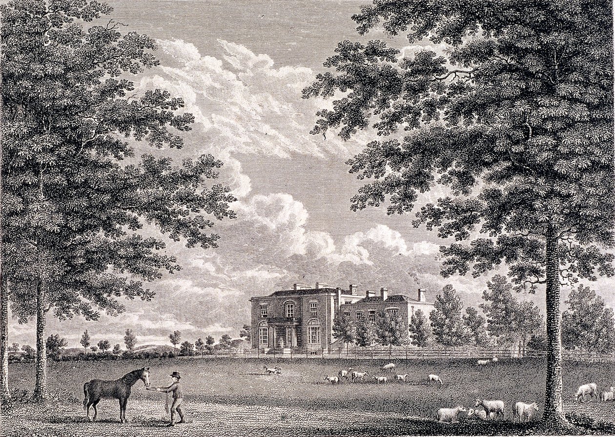 Brockwell Hall, Herne Hill, Lambeth, London, 1820 alkotó: Bartholomew Howlett