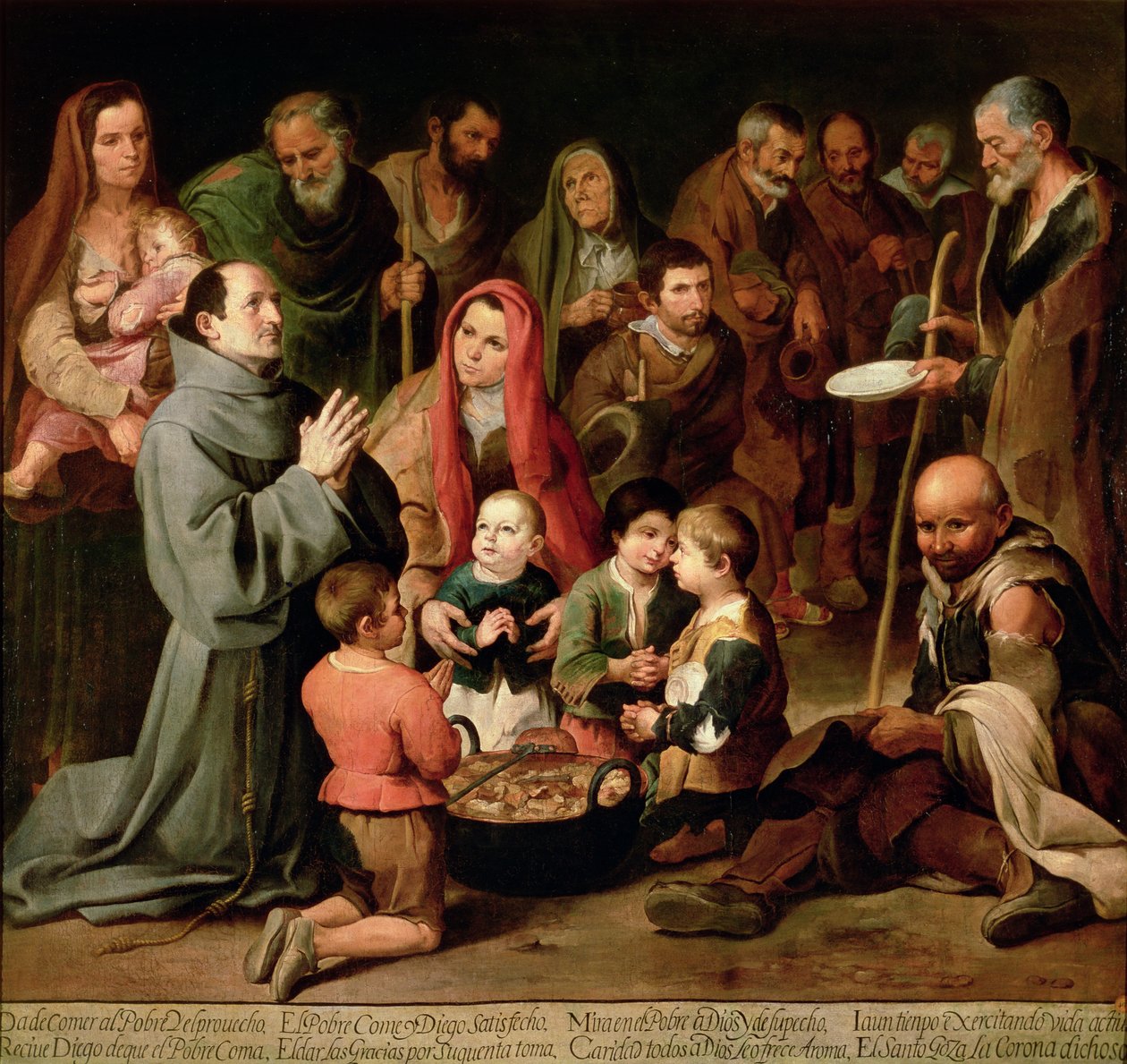 Alcalai St. Diego élelmet ad a szegényeknek, 1645-46 alkotó: Bartolomé Esteban Murillo