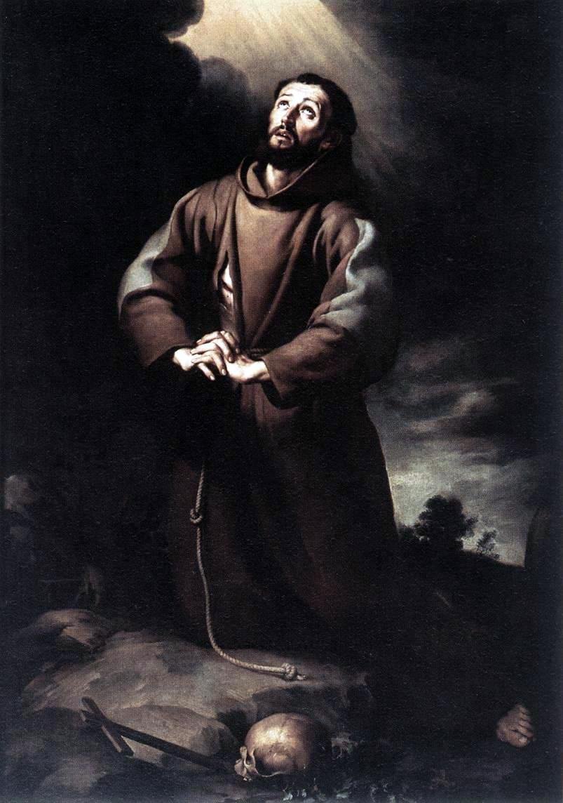Assisi Szent Ferenc az imádságban alkotó: Bartolomé Esteban Murillo