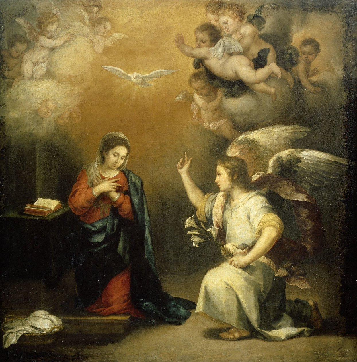 Angyali üdvözlet a Szűzanyának alkotó: Bartolomé Esteban Murillo