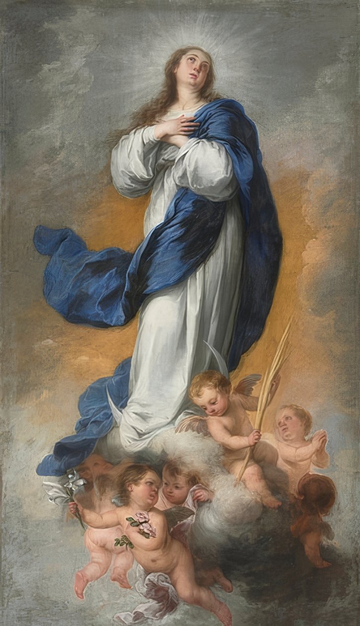 A Szeplőtelen Fogantatás. 1680 körül alkotó: Bartolomé Esteban Murillo