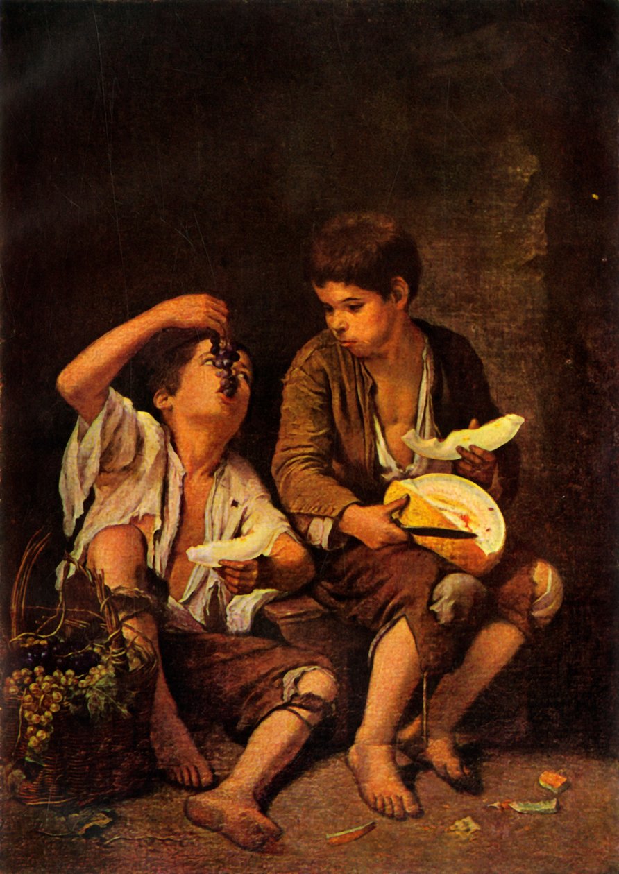 A dinnyeevők, c1650, 1946. alkotó: Bartolomé Esteban Murillo