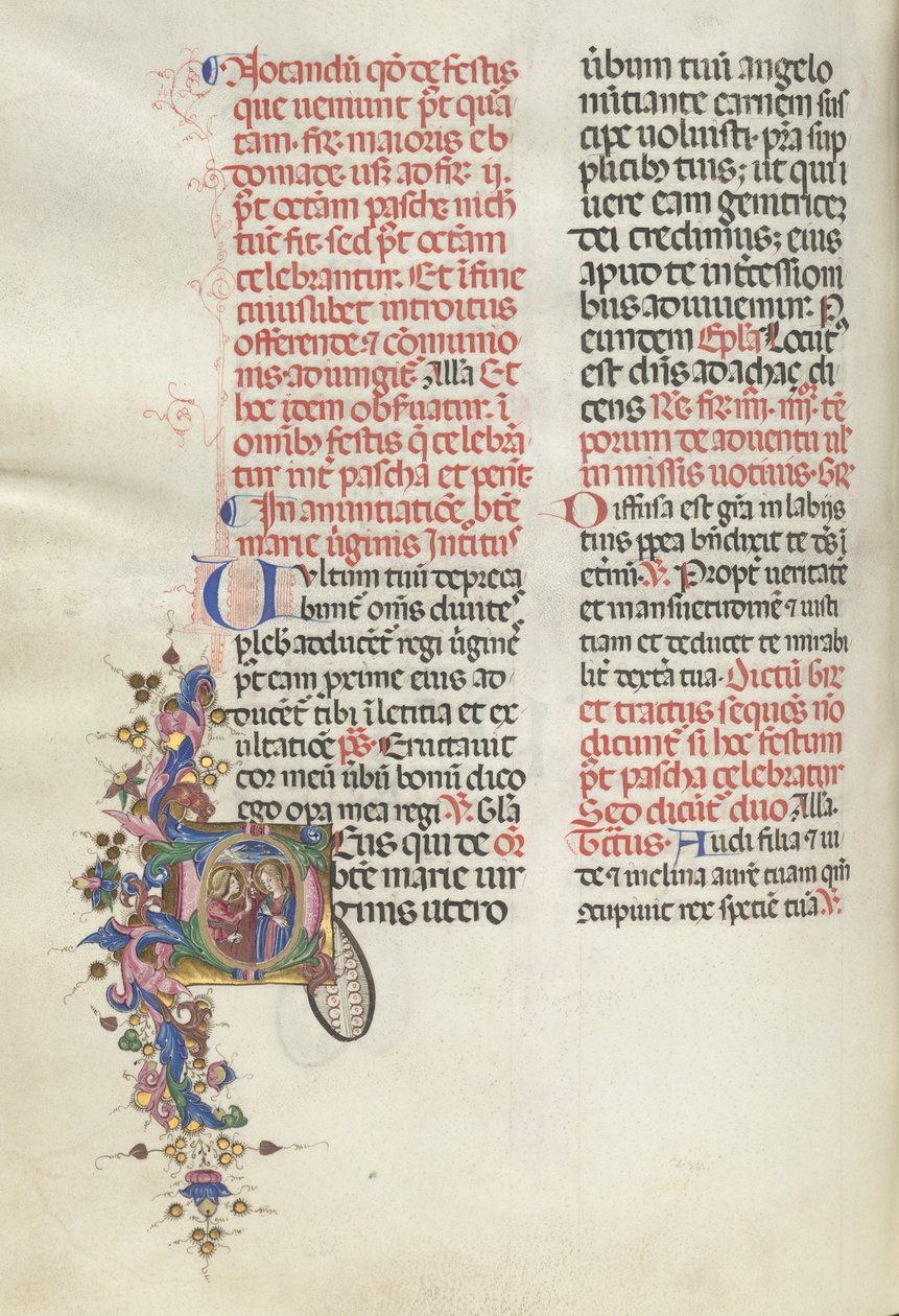 Missale: Fol. 275v: Angyali üdvözlet, 1469. alkotó: Bartolomeo Caporali